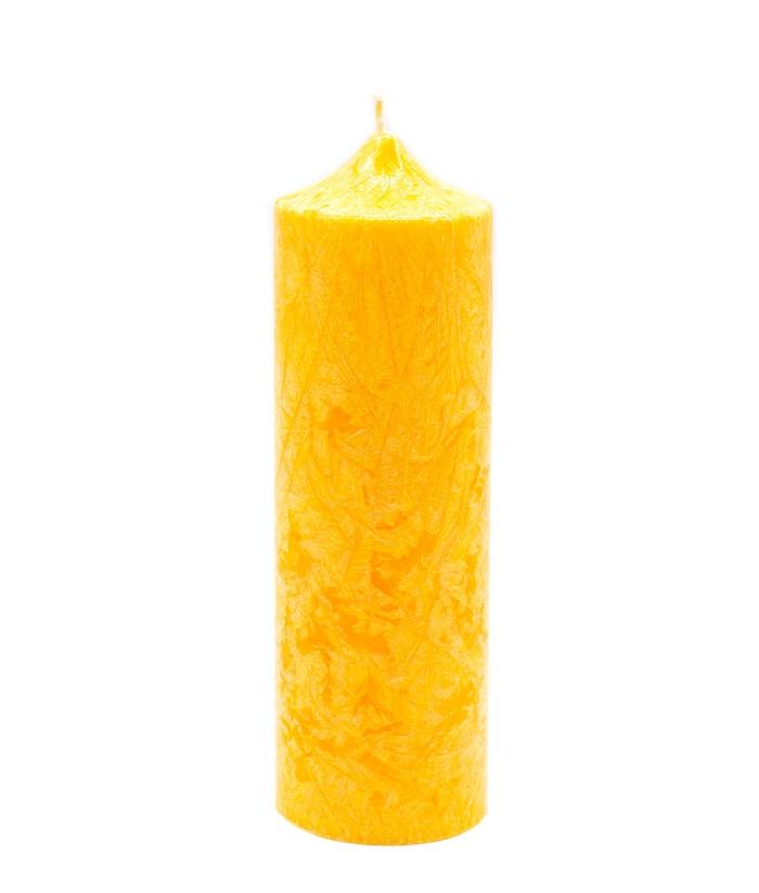 Vela Pilar cera vegetal Amarillo-Naranja