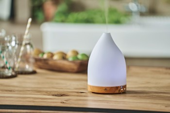 Difusor Aura Blanco Serene. 130 ml. Vidreo y madera.