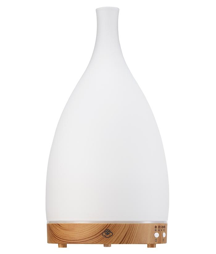Difusor Corona Blanco Serene. 130 ml. Vidrio y madera.