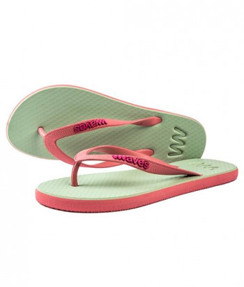 WAVES chanclas DICKWELLA Verde+Rosa. Talla 36 (3)