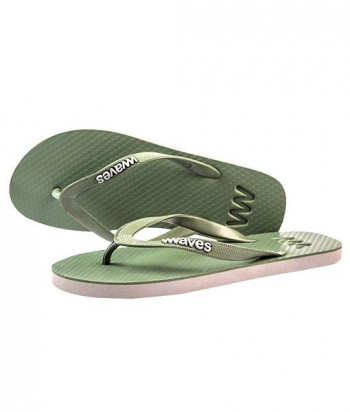 WAVES chanclas WELIGAMA Verde Oscuro+Gris. Talla 38 (5)