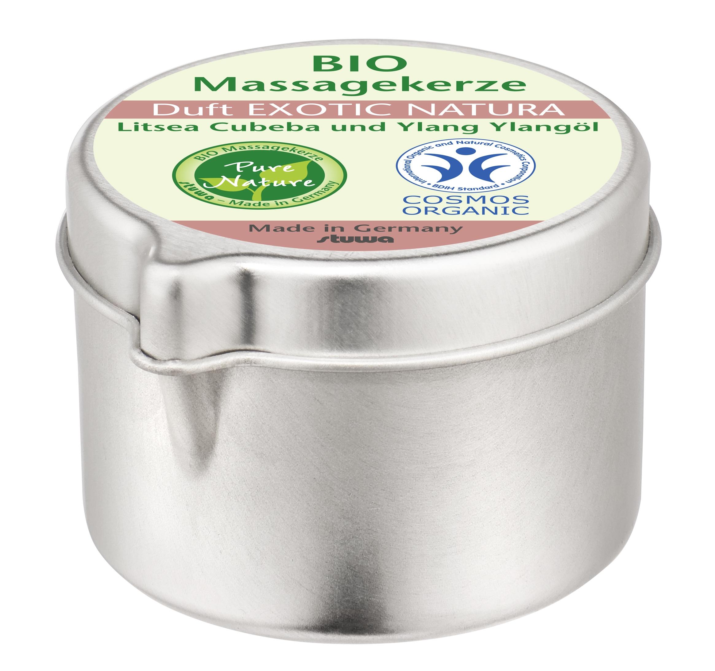 Vela de masaje Bio Exótica: Ylang Ylang, Pomelo y Litsea. 50 ml.