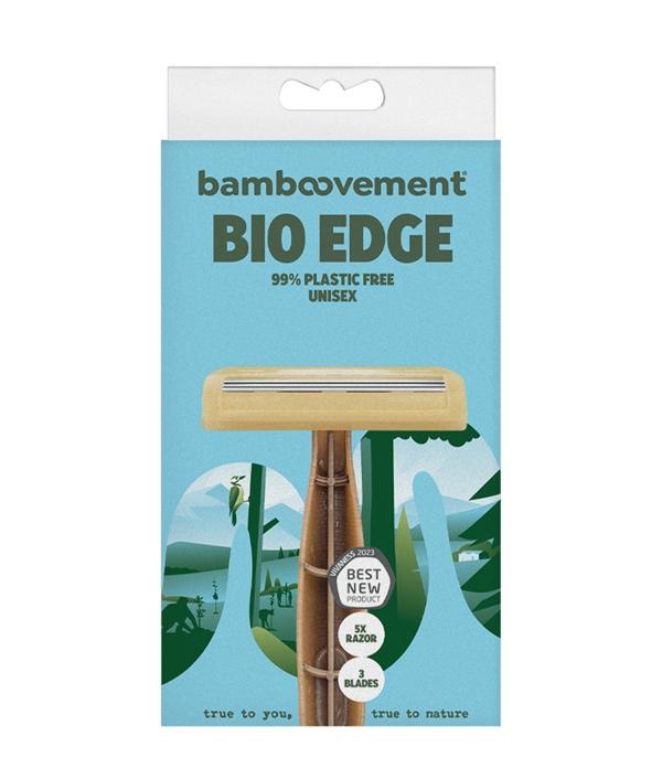Maquinilla de afeitar BioEdge 99%libre de plástico. 5 uds