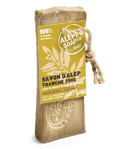 Tadé-Jabón Alepo pieles Normales 3-5%. Plano con cordón 200gr