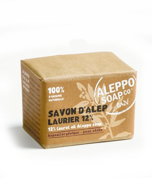 Tadé-Jabón Alepo 12% Laurel, piel seca. 190-200 gr
