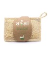 Estropajo de Luffa con asa. Ergonómico. Azal. 12 x 7 cm.