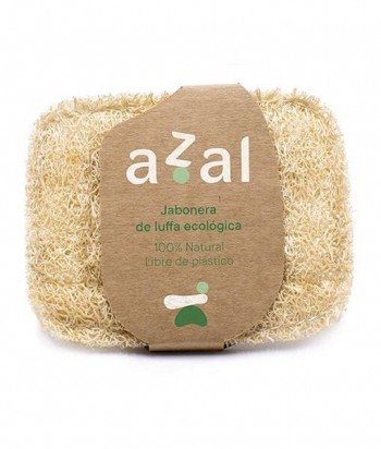 Jabonera de Luffa para jabones sólidos. Azal 8 x 10 cm.