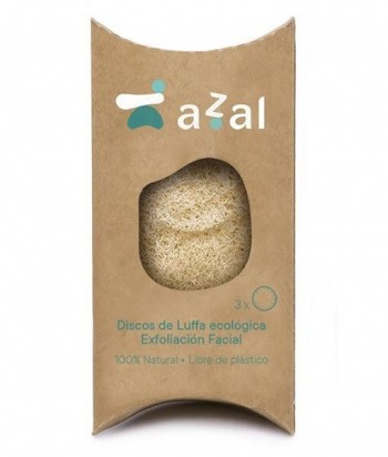 Discos faciales de Luffa-exfoliantes. 7   cm. Estuche 3 uds. Azal.