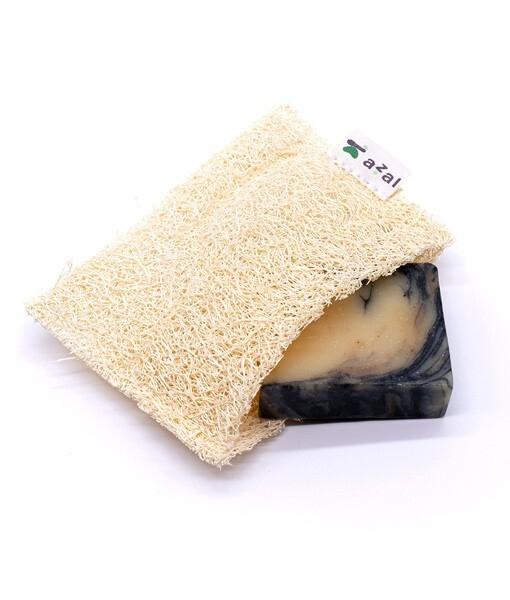 Estuche portajabones de Luffa. Ideal para viajar.