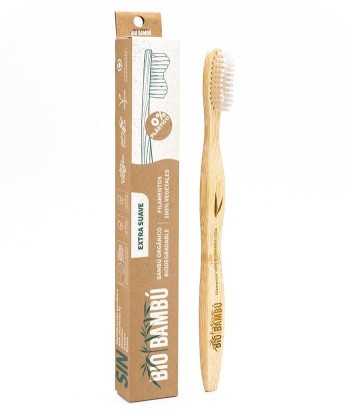 Cepillo de dientes Adulto Extra Suave BioBambú. 0% plástico.