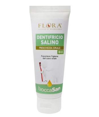 Pasta de dientes salina Flora   Dentífrico salino