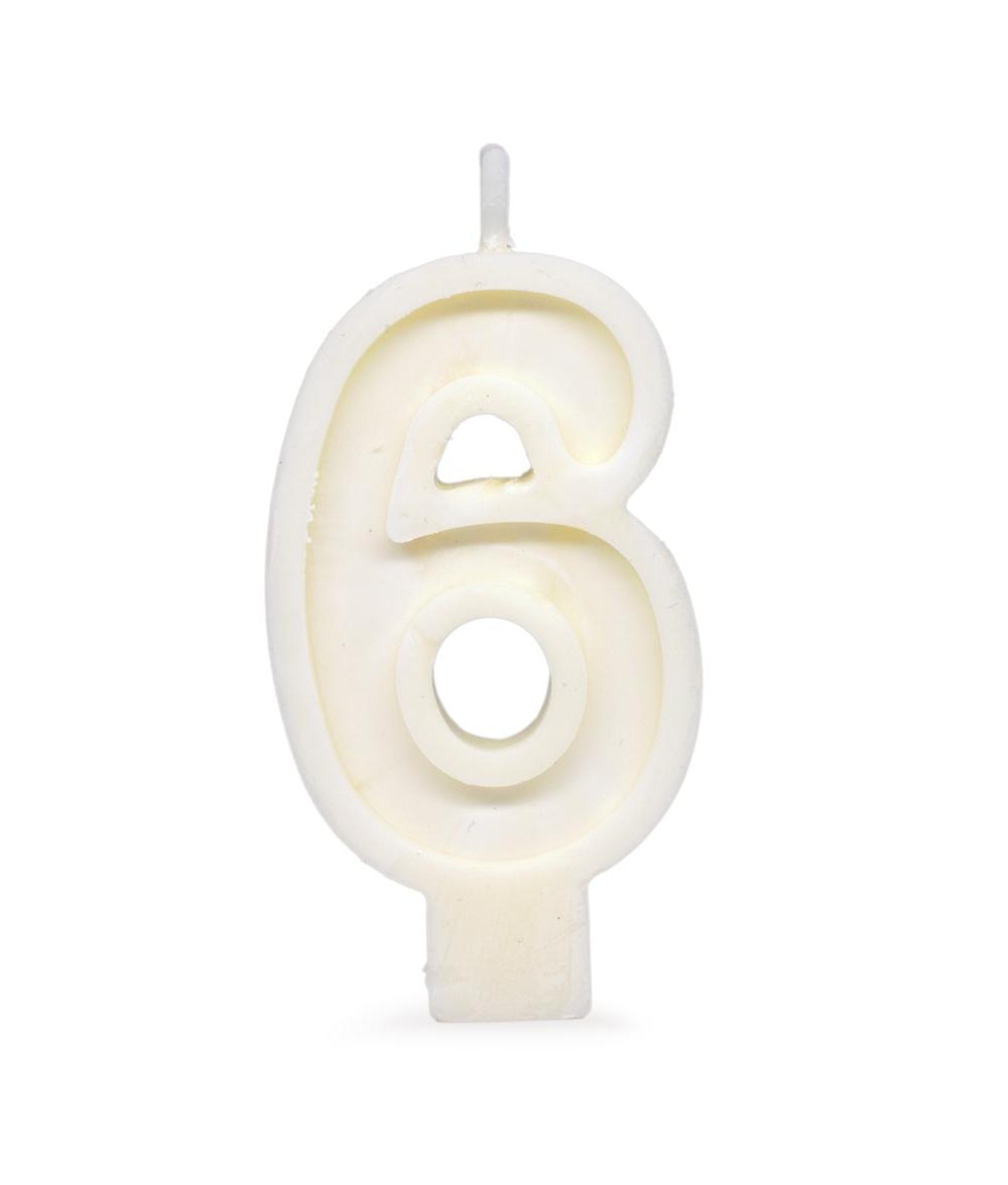 Vela de cumpleaños Arroz y Soja. Nº 6