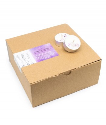 CanVela - Vela de té perfumada Campos de Lavanda. Granel caja 40 uds