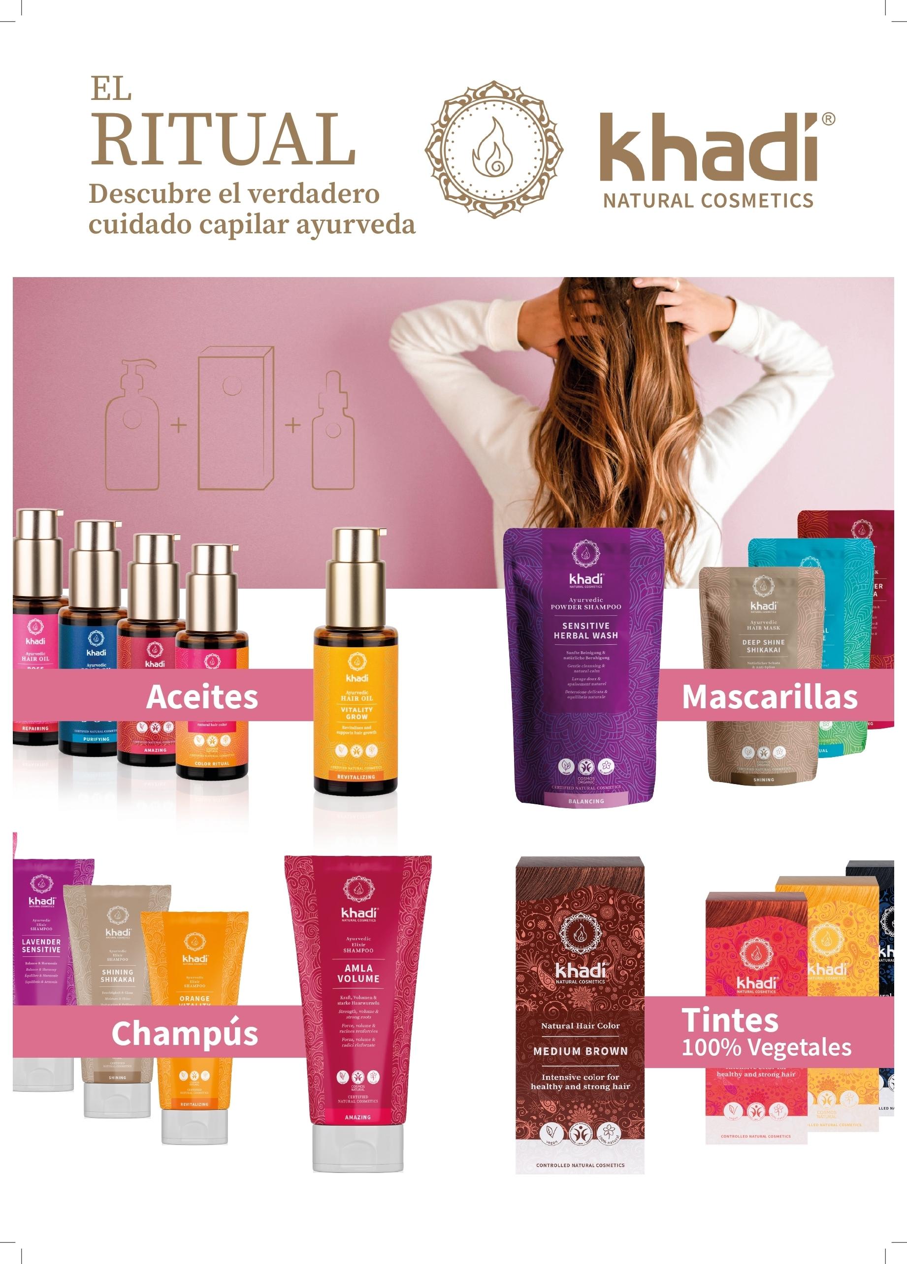 Cartel cosmética ayurveda KHADI. A3