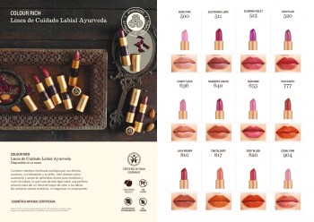 Folleto-Carta de colores Kajal y Barras labiales Soultree