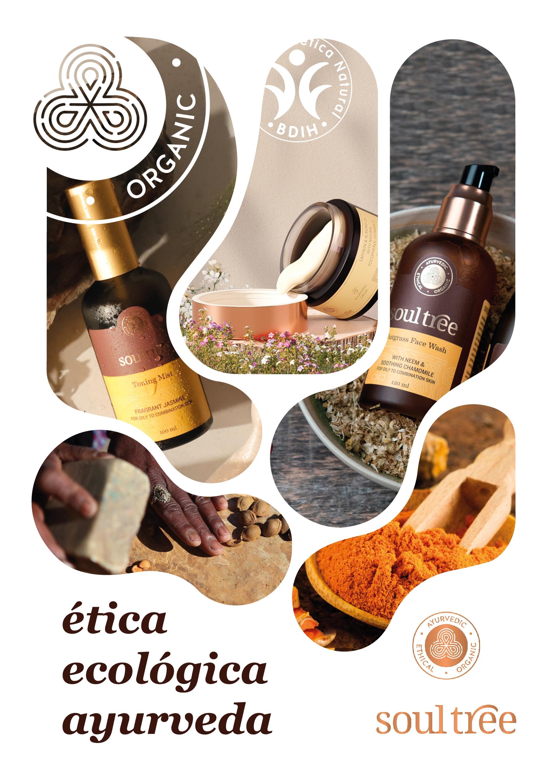 Cartel cosmética ayurveda Soultree. A3