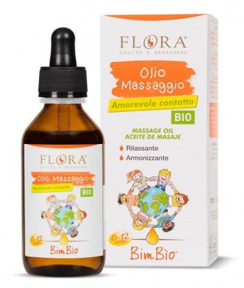 Aceite de masaje infantil. 100ml. Flora. Relaja, armoniza e hidrata