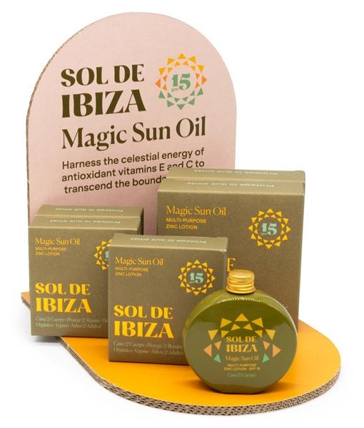 Expositor Sol de Ibiza Serum Mágico 2uds 100 ml+ 4 uds 30 ml OVALADO